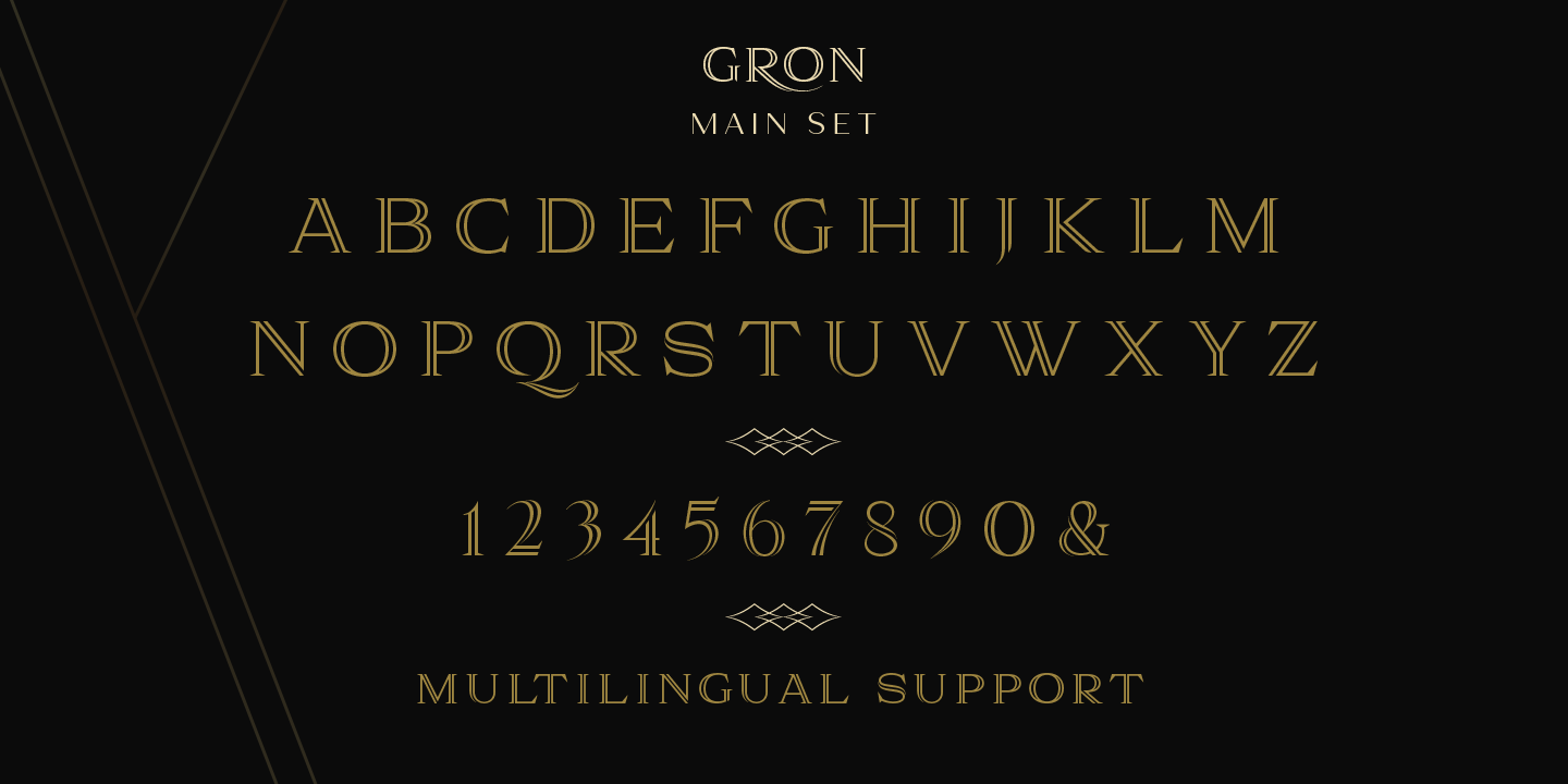 Пример шрифта Gron Regular